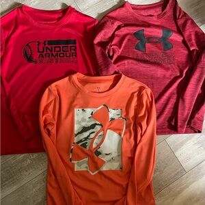 Boys UA long sleeved shirts